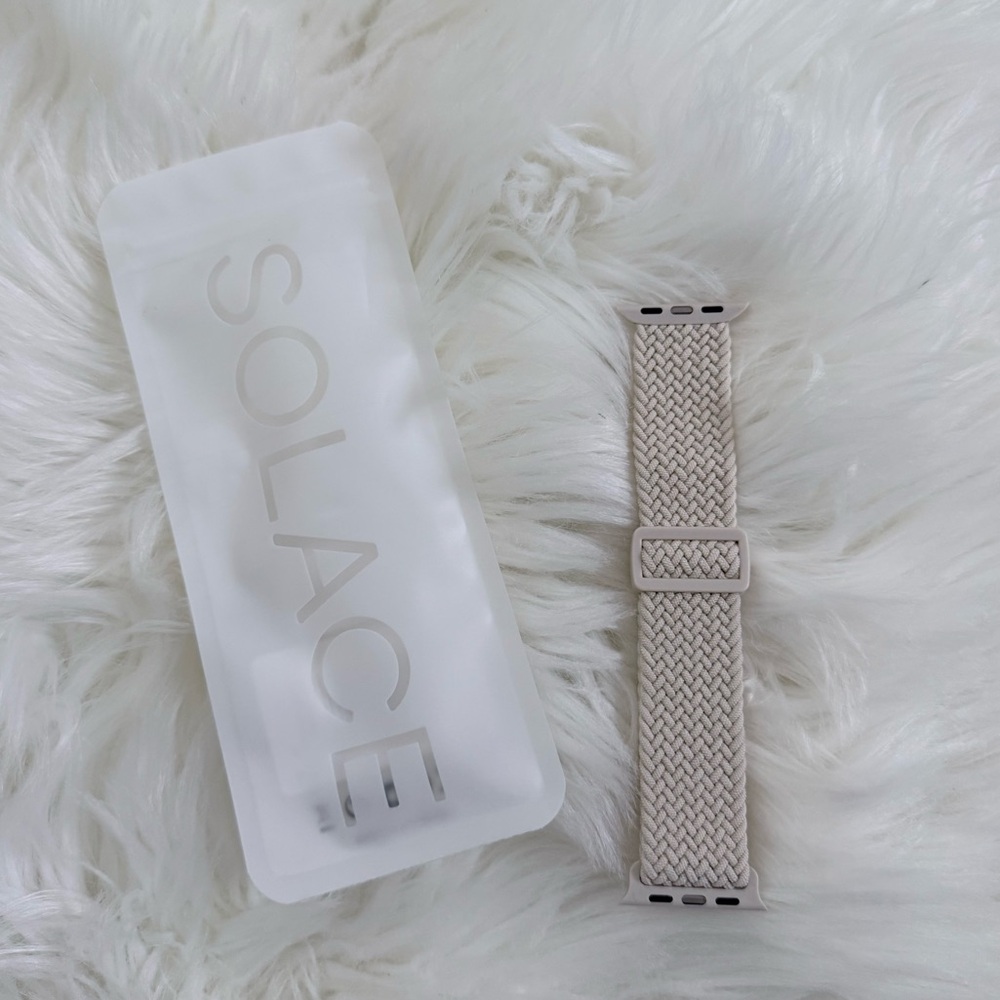 Solace Cream Braided Loop Watch Band for Women - Picture 5 of 10